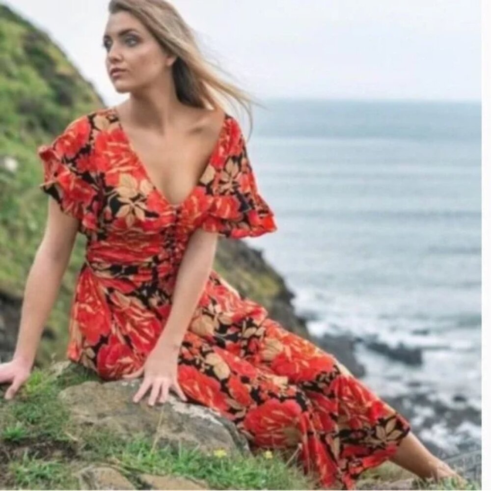 Anthropologie Abel the Label Vivid Dreams Maxi Dress